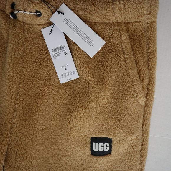 UGG 1135731 Men's Sz Large Beige Dilan Plush Sherpa Fleece Jogger Pants $128 - Picture 7 of 13